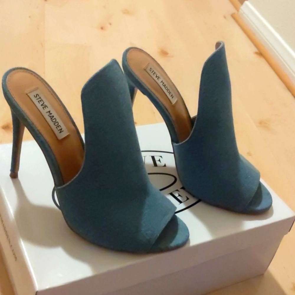 Denim high heels